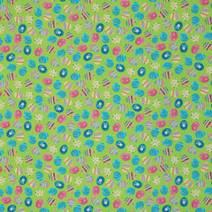 Baumwoll Webware Happy Easter Grün
