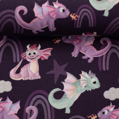 Baumwolljersey Fantastische Zauberwelten by mrs. Mint Design