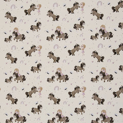 Baumwolljersey I love Ponys by Sabine Marschall natur