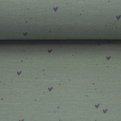 Baumwolljersey I love Ponys by Sabine Marschall salbei