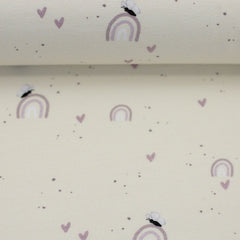 Baumwolljersey I love Ponys by Sabine Marschall natur