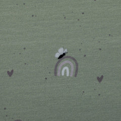 Baumwolljersey I love Ponys by Sabine Marschall salbei