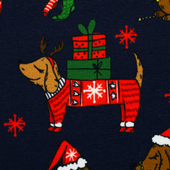 Sweatshirtstoff Holly Weihnachtsdackel