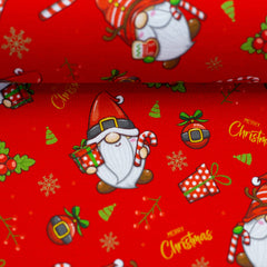Sweatshirtstoff Holly Weihnachtswichtel