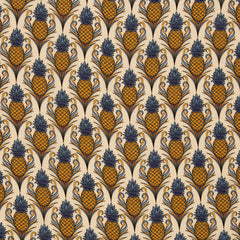 Viskose Webware Pineapple Bloom by Bienvenido Colorido