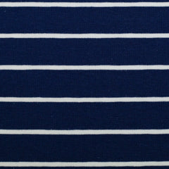 Baumwolljersey Isa Streifen - 596 marine