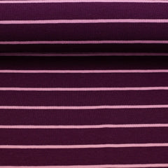 Baumwolljersey Isa Streifen - 937 bordeaux
