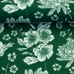 Viskose Webware Crysanthemen by Christiane Zielinski - 563 grün