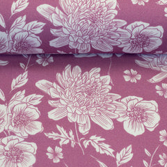 Viskose Webware Crysanthemen by Christiane Zielinski - 642 himbeer