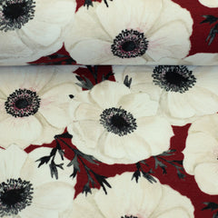 Modal French Terry Annemone by Christiane Zielinski - 339 burgundy