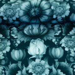 Viskosewebware Victorian Damask Tint by Bienvenido Colorido - 597 dunkelblau
