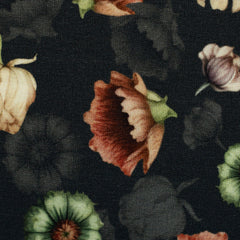 Modal French Terry Victorian Flowers by Bienvenido Colorido - 790 anthrazit