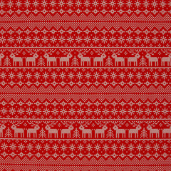 Sweatshirt Stoff Holly Kreuzstich Rentiere