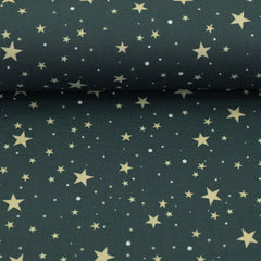 Baumwollwebware Björn Sterne - 749 dunkelpetrol