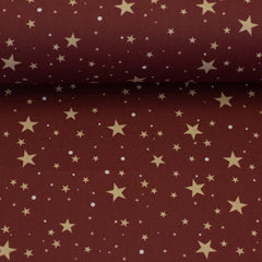 Baumwollwebware Björn Sterne - 937 bordeaux