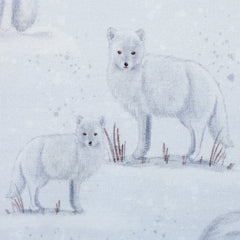 Baumwolljersey Life in the Forest by Christiane Zielinski - Polarfüchse - 183 hellgrau