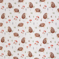 Baumwolljersey Life in the Forest by Christiane Zielinski - Igel - 010 natur