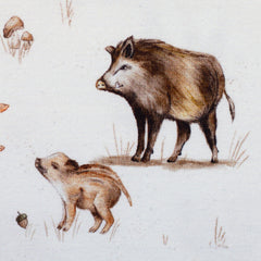 Baumwolljersey Life in the Forest by Christiane Zielinski - Wildschweine - 010 natur