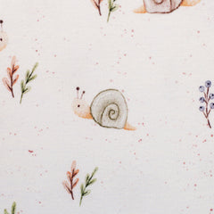 Baumwolljersey Life in the Forest by Christiane Zielinski - Schnecken - 010 natur