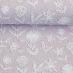 French Terry Embroidery Flowers by Christiane Zielinski - 431 rosa