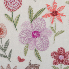 French Terry Embroidery Flowers by Christiane Zielinski - 010 natur