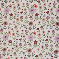 French Terry Embroidery Flowers by Christiane Zielinski - 010 natur