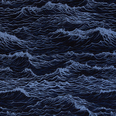 Baumwolljersey Ozean Waves by Thorsten Berger