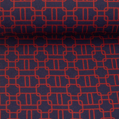 Viskosewebware Geoluxe Chain Twist by ki-ba-doo - 596 nachtblau