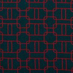 Viskosewebware Geoluxe Chain Twist by ki-ba-doo - 748 petrol/burgundy