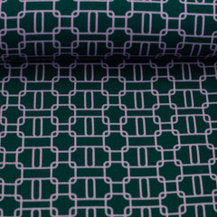 Viskosewebware Geoluxe Chain Twist by ki-ba-doo - 748 petrol/flieder