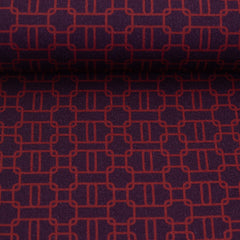 Viskosewebware Geoluxe Chain Twist by ki-ba-doo - 938 aubergine