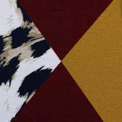 Panel French Terry Geoluxe Argyle by ki-ba-doo - Leo 338 burgundy