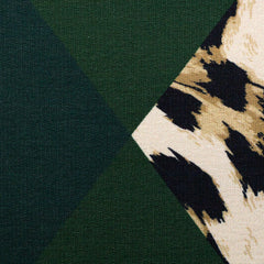 Panel French Terry Geoluxe Argyle by ki-ba-doo - Leo 563 dunkelgrün