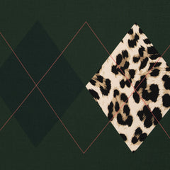 Panel French Terry Geoluxe Argyle by ki-ba-doo - Leo 563 dunkelgrün