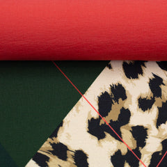 Panel French Terry Geoluxe Argyle by ki-ba-doo - Leo 563 dunkelgrün