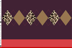 Panel French Terry Geoluxe Argyle by ki-ba-doo - Leo 938 aubergine