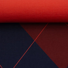 Panel French Terry Geoluxe Argyle by ki-ba-doo - 338 burgundy