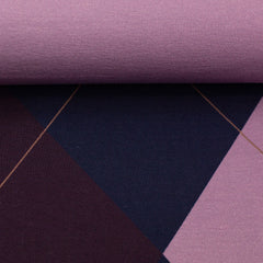 Panel French Terry Geoluxe Argyle by ki-ba-doo - 596 nachtblau