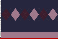 Panel French Terry Geoluxe Argyle by ki-ba-doo - 596 nachtblau