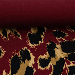 French Terry Geoluxe Leo Blockstreifen by ki-ba-doo - 338 burgundy