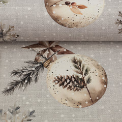 Canvas Niklas Weihnachtskugeln - 183 grau