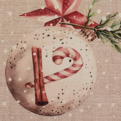 Canvas Niklas Weihnachtskugeln - 433 beige