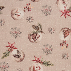 Canvas Niklas Weihnachtskugeln - 433 beige