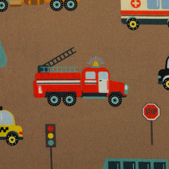 Baumwoll Webware Bill Fahrzeuge - 675 beige