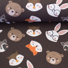 Baumwolljersey Gary Forest Animals