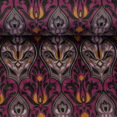 Steppsamt mit Punktprägung Samos Ornamente - 436 altrosa