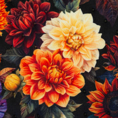 Steppsamt mit Punktprägung Samos Blumen - Design 2