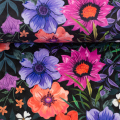 Steppsamt mit Punktprägung Samos Blumen - Design 1