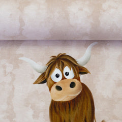 Panel French Terry Holy Cow by mrs. Mint Design - 172 apricot