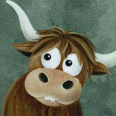 Panel French Terry Holy Cow by mrs. Mint Design - 266 salbei